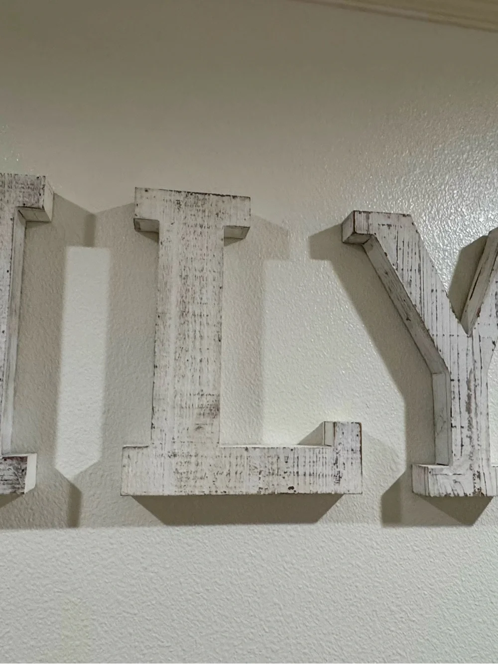 Home Decor FAMILY Distressed Wooden Wall Letters 14 inches tall each